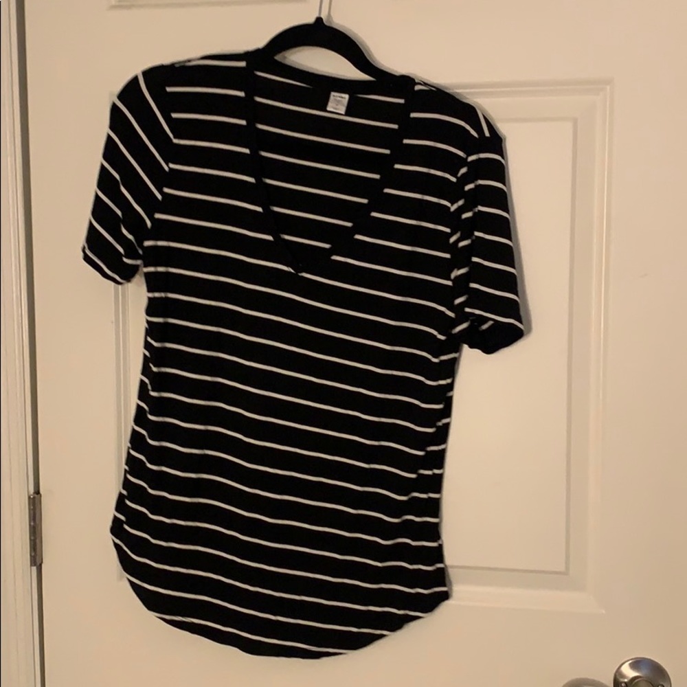 Old navy Luxe v neck striped tshirt